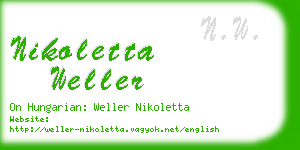 nikoletta weller business card